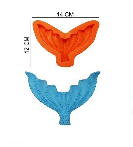 ŞEKER HAMUR KALIBI SİLİKON BALIK KUYRUĞU 12*14 CM ürün görseli 1