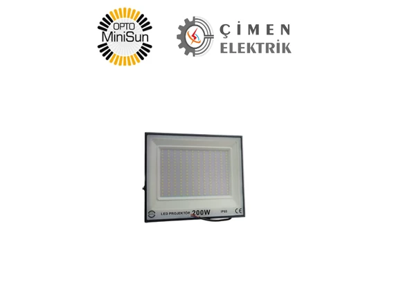 OPTO MİNİSUN M38200 200W Led Projektör 6400K Beyaz Işık ürün görseli 1