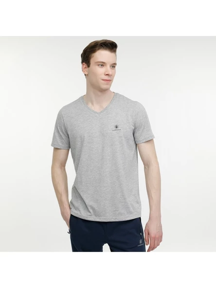 Lumberjack BSC V NK Tişört 4FX Gri Erkek Kısa Kol T-Shirt M-CT106 ürün görseli 1