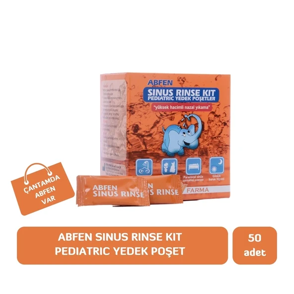 Abfen Sinus Rinse Pediatrik Yedek Poşetleri 50 Adet ürün görseli 1