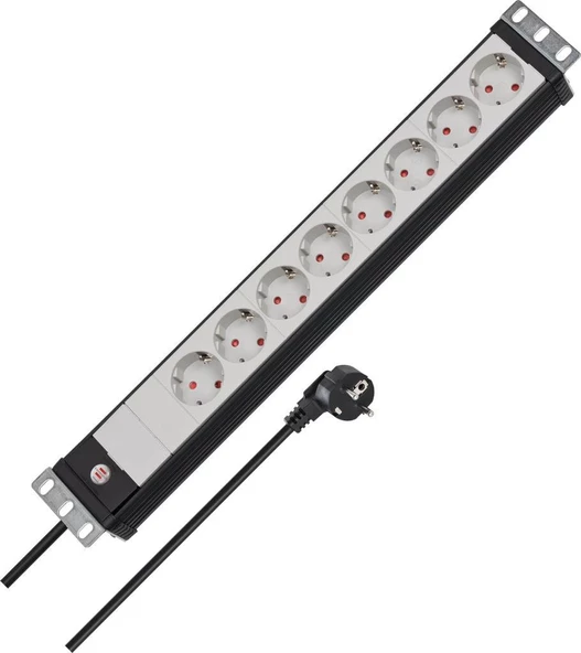 Brennenstuhl Premium-Line 8 Soketli 3 Metre Kablolu Server Dolabı Uyumlu 16 A Priz 5 Yıl Garantili ürün görseli 1