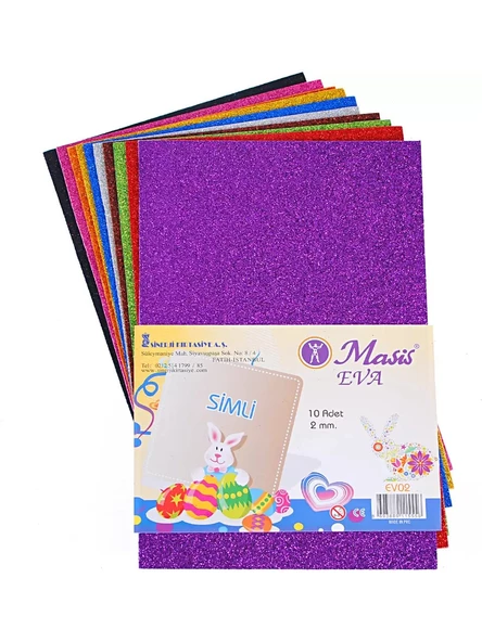 Masis Eva Simli Yapışkanlı 2 Mm. 10 Renk ürün görseli 1