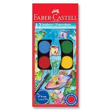 Faber Castell Sulu Boya 12 Renk Büyük Boy ürün görseli 1