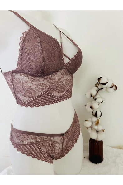 Vizon Bralet Dantelli Sütyen Takım ürün görseli 1