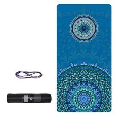Tusi Yoga Matı ve Pilates Minderi Kilim Desenli Mavi 6 mm ürün görseli 1