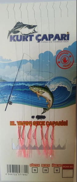 Kurt Çapari 10 Numara 7 İğneli UV Pembe Simli 0.25 Beden 0.15 Kısa Köstek ürün görseli 1