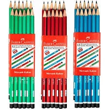 Faber-Castell Köşeli Mercanlı Kurşun kalem 12 Li Pkt ürün görseli 1