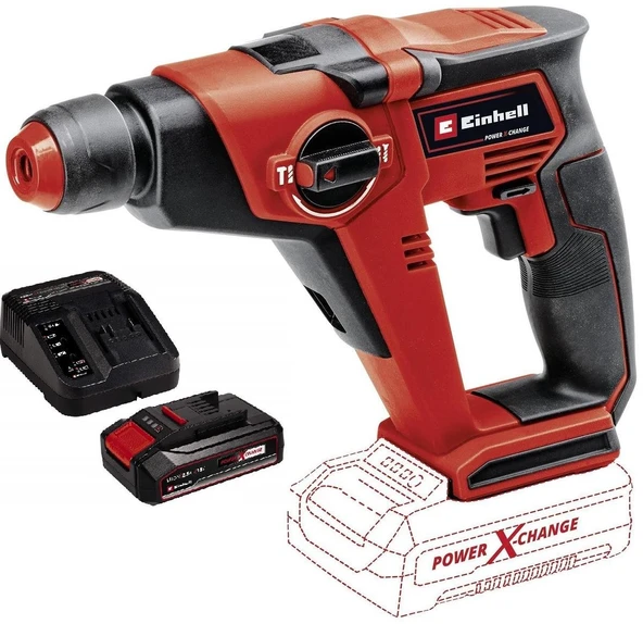 Einhell TE-HD 18'li Kit Akülü Pnömatik Darbeli Matkap (1x2.5 Ah) ürün görseli 1