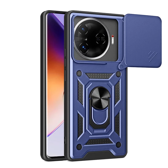 Tecno Camon 30 Pro 5G Kılıf Magnetik Standlı Kamera Korumalı Sürgülü Vega Kapak ürün görseli 1