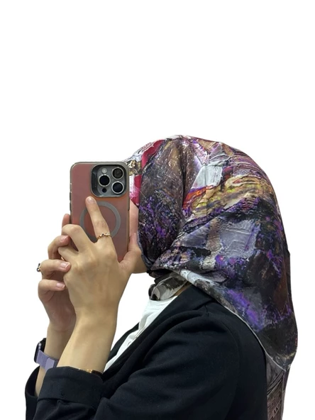 AKER İPEK KREP SATEN EŞARP 8939701 - Resim 11