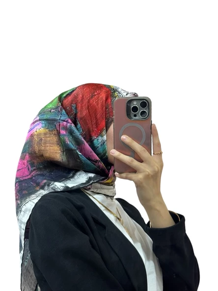AKER İPEK KREP SATEN EŞARP 8939701 - Resim 9
