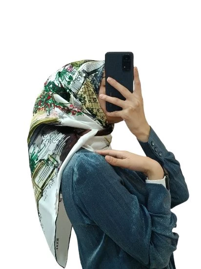 AKER İPEK KREP SATEN EŞARP 8646701 - Resim 2