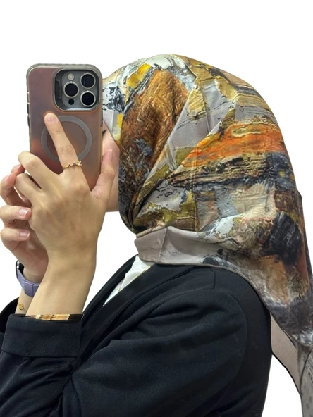 AKER İPEK KREP SATEN EŞARP 8939701 - Resim 4