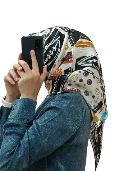 AKER İPEK KREP SATEN EŞARP 8920701 ürün görseli 1