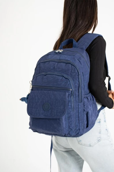 571 Collection Klinkır Kumaş Lise Üniversite Okul Çantası 45*30 Cm Çok Cepli Unisex Sırt Çantası ürün görseli 1