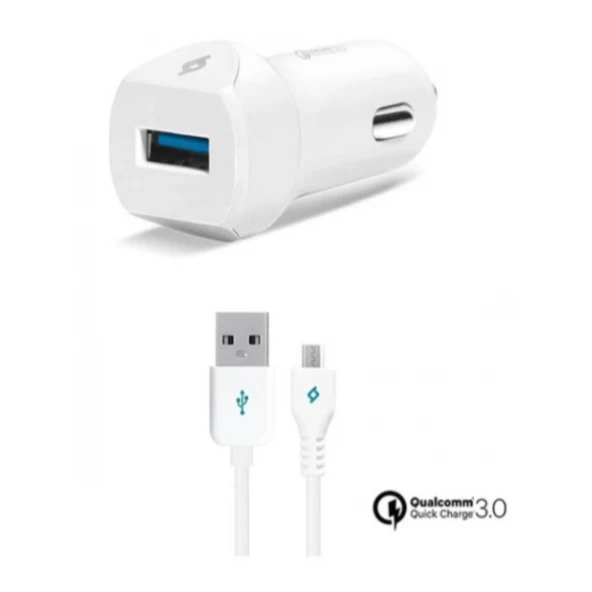 Ttec Speedcharger Micro Qc 3.0 Araç Şarj Aleti Beyaz ürün görseli 1
