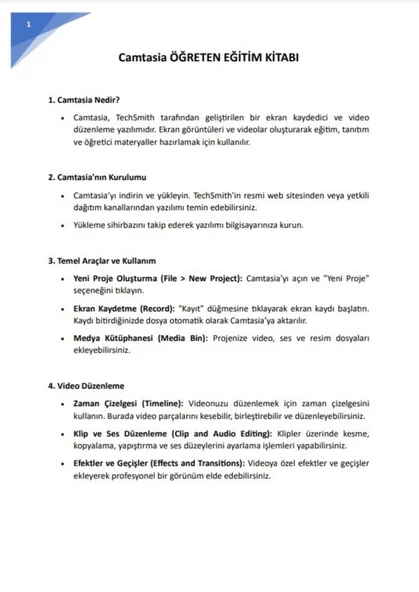 Camtasia Eğitim Kitabı - Resim 2