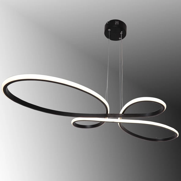 TT Aydınlatma TT041-SY  Trend Modeli Mat Siyah Led Avize ürün görseli 1