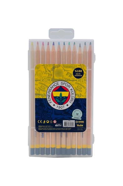 Fenerbahçe Orijinal Lisanslı Kurşun Boya Kalem Seti 12'li ürün görseli 1