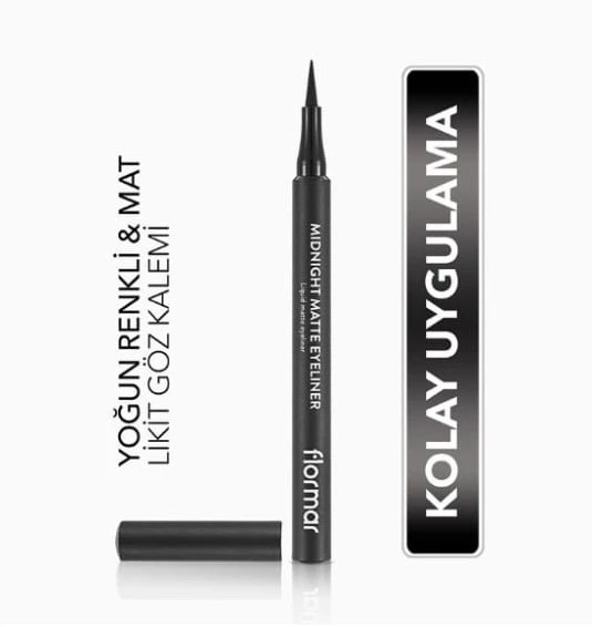Flormar Midnight Matte Eyeliner Black 001 ürün görseli 1