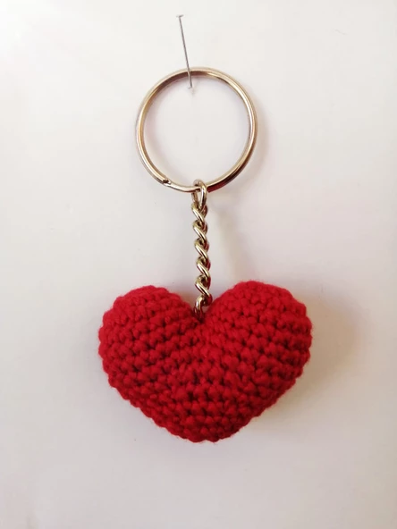 Kalp Amigurumi Organik Anahtarlık Oyuncak ürün görseli 1