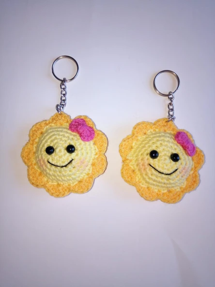 Maskot Güneş Amigurumi Organik Anahtarlık Oyuncak ürün görseli 1