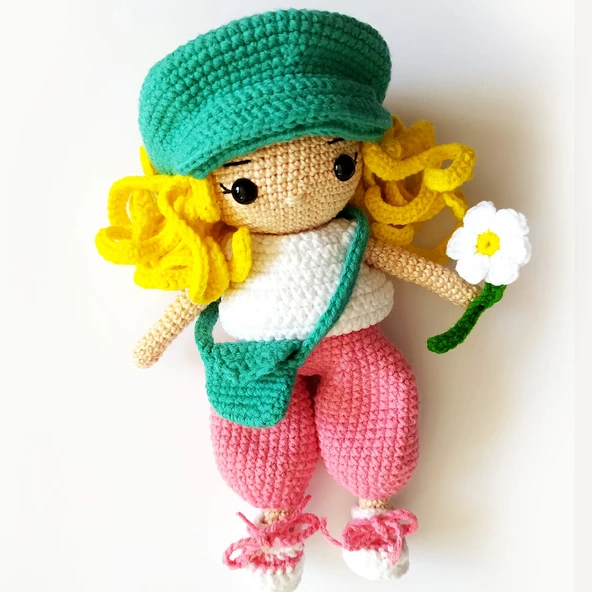 Kır Güzeli Bebek Amigurumi Organik Oyuncak ürün görseli 1