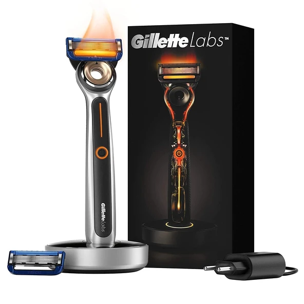 Gillette Isıtmalı Tıraş Makinesi, GilletteLabs 1 Sap, 2 Tıraş Bıçağı Yedeği, 1 Şarj İstasyonu ürün görseli 1
