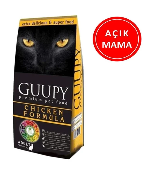 Guupy Cat Tavuklu Kedi Maması 1 Kg AÇIK ürün görseli 1