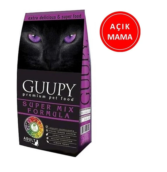 Guupy Mix Cat Karışık Kedi Maması 1 Kg AÇIK ürün görseli 1