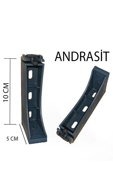 Dekoratif Ray Montaj Aparatı Uzun Ayak 10 Cm 4 Adet ürün görseli 1