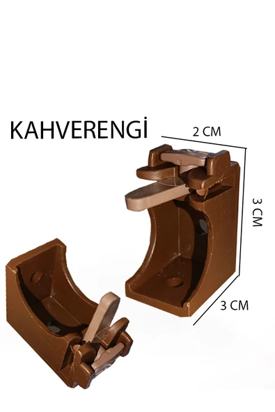 Dekoratif Ray Montaj Aparatı Kısa Ayak 3 Cm 6 Adet ürün görseli 1