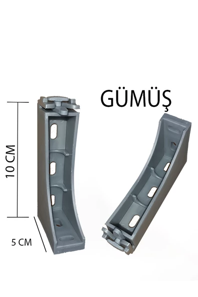 Dekoratif Ray Montaj Aparatı Uzun Ayak 10 Cm 4 Adet ürün görseli 1