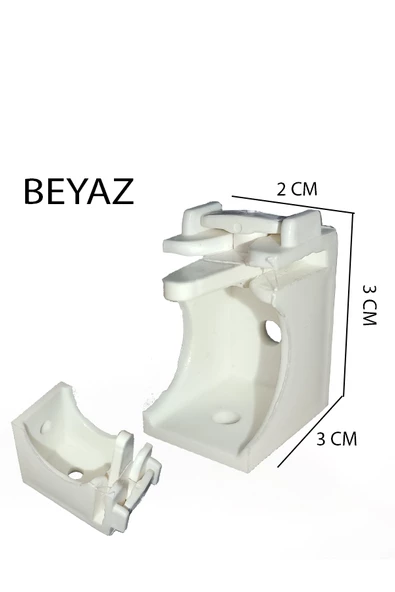Dekoratif Ray Montaj Aparatı Kısa Ayak 3 Cm 6 Adet ürün görseli 1