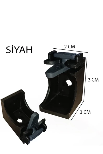 Dekoratif Ray Montaj Aparatı Kısa Ayak 3 Cm 6 Adet ürün görseli 1