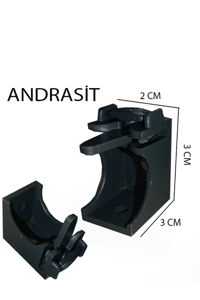 Dekoratif Ray Montaj Aparatı Kısa Ayak 3 Cm 6 Adet ürün görseli 1