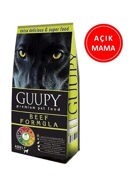 Guupy Dog Biftekli Köpek Maması 1 Kg AÇIK ürün görseli 1
