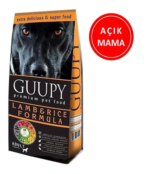 Guupy Dog Kuzulu Köpek Maması 1 Kg AÇIK ürün görseli 1
