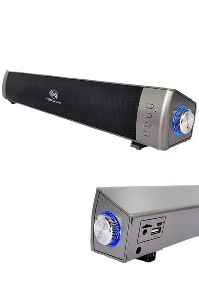 Maxword SLC-40USB-BT Şarjlı Soundbar 40 Watt Bluetooth USB Şarjlı (46x7x6 cm) ürün görseli 1