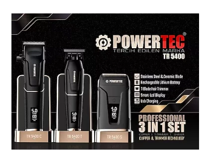 Powertec TR 5400 Tıraş ve Saç Kesme Makinesi ürün görseli 1