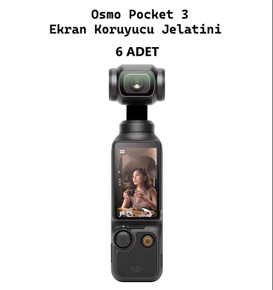 DJI Osmo Pocket 3 Uyumlu ÖN 6 Adet Şeffaf Ekran koruyucu Nano Jelatin ürün görseli 1