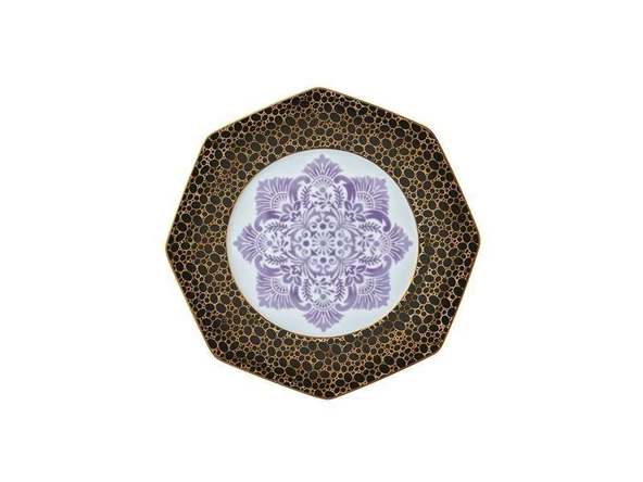 LAMEDORE TEA DELİGHT 17 CM PASTA TABAĞI İRİS PURPLE BLOOMİNG BAROQUE 1 ADET ürün görseli 1