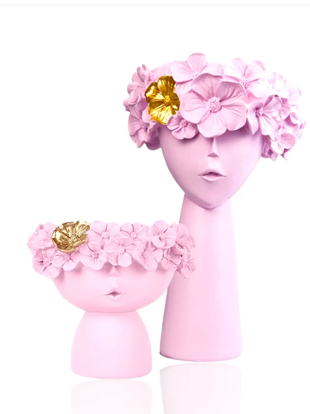 2li kız saksı pembe - Resim 5