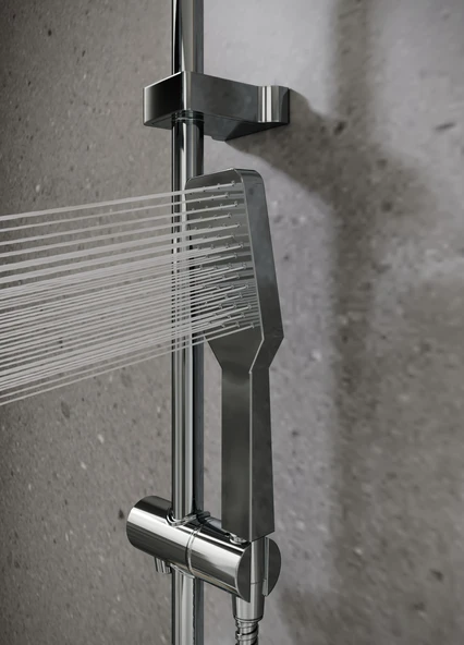 Creavit SH630 Krom Duş Seti - Resim 4