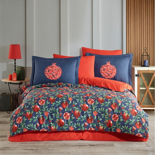 Hobby Plenty Kırmızı - Poplin Çift Kişilik Nevresim Takımı ürün görseli 1
