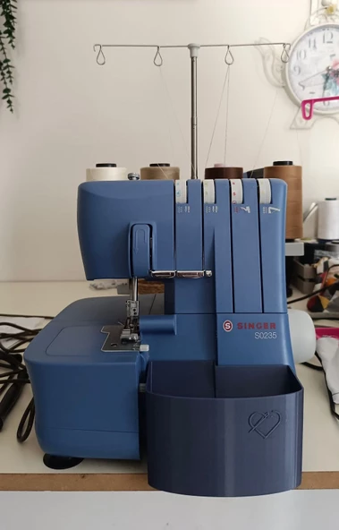 Singer Overlok Makinesi S0235 - S0230 Için Çöp Kutusu Atık Fire Kabı Mavi ürün görseli 1
