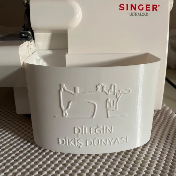 Singer Overlok Makinası Çöp Kutusu Fire Kabı XL Kişiye Özel 14SH654 14SH754 14HD854 HD0405S S010L ürün görseli 1