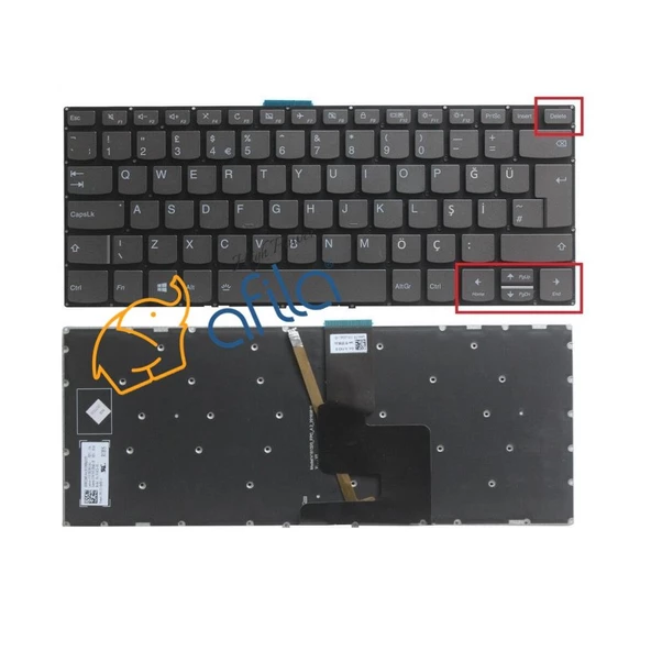 Lenovo Yoga 720-15IKB Notebook Klavye - Tuş Takımı / Siyah - TR	ışıklı ürün görseli 1