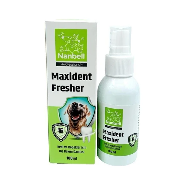 Nanbell Maxident Fresher Kedi Köpek Diş ve Ağız Sağlığı Solüsyonu 100Ml ürün görseli 1