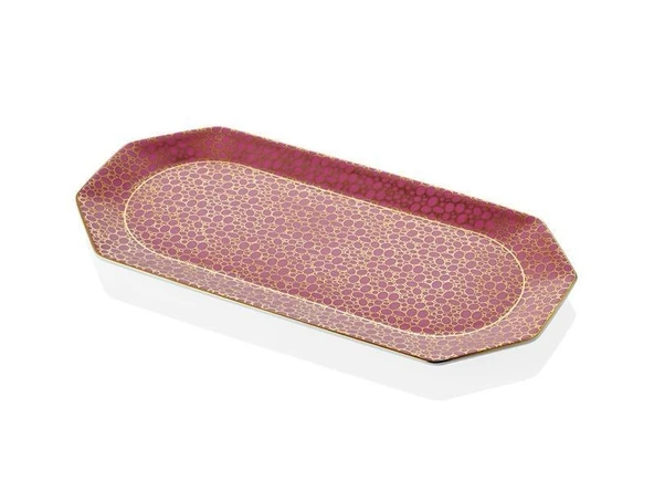 LAMEDORE TEA DELİGHT KAYIK TABAK 25 CM RECTANGULAR TRAY BLOOMİNG BAROQUE 1 ADET ürün görseli 1